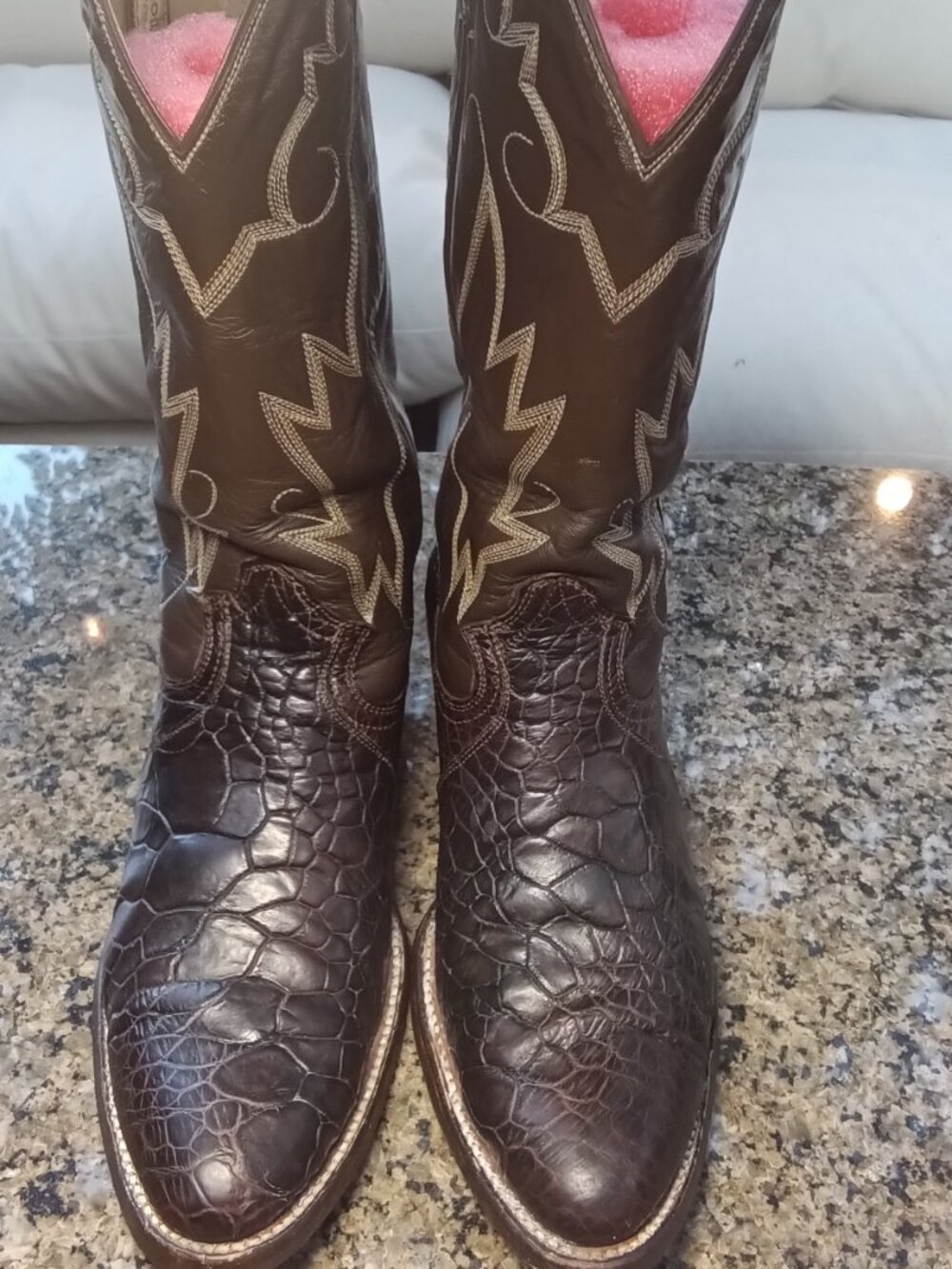 Rare exotic, preban Sea Turtle boots by Montana. Size 8D